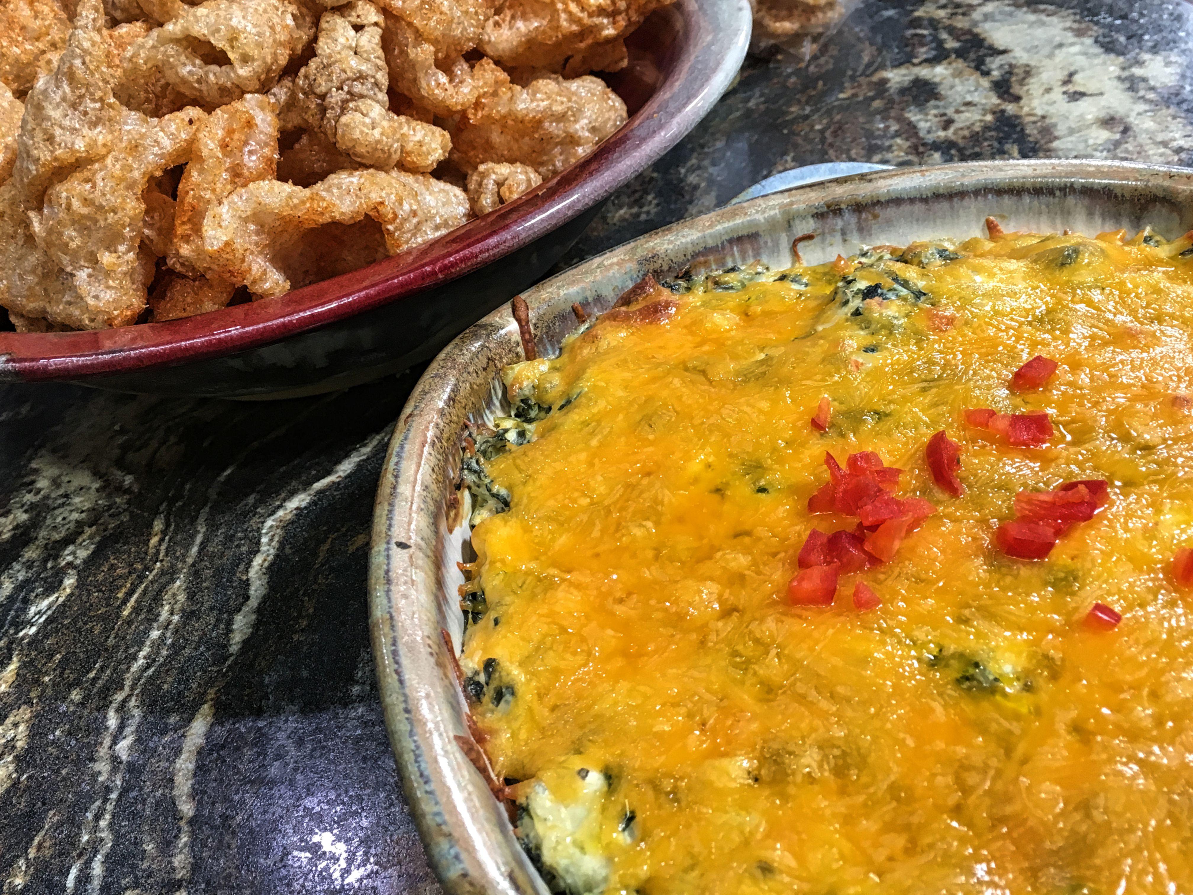 Warm Collard Green & Artichoke Cheese Dip